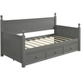 thumbnail image 3 of Harper & Bright Designs Solid Wood Twin Bed with Storage Daybed with Three Drawers Storage Twin Size Daybed Gray, 3 of 8