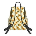 thumbnail image 2 of Naloa Light Green Plaid Sunflower Print Lightweight DayBackpack Suitable for school, work, shopping, travel, etc., 2 of 5
