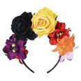 thumbnail image 3 of Womens Mexican Simulated Rose Flower Crown Headband, 3 of 4