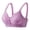 Purple, variant on Bras for Women Padded Shaped Bras Lace Embossing Wire Free Side Lifted Underwear Bras Elegant Solid Color Bras Gather Push Up Unwired Everyday Bras