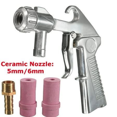 Ceramic Sandblaster - Sandblaster Air Siphon Feed Sand Blasting Blast Gun Ceramic Nozzle Tips Abrasive