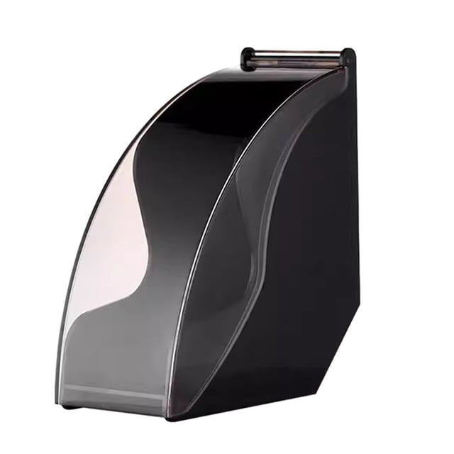 Acrylic Coffee Filter Paper Dispenser with Lid - Countertop Storage Rack for Barista Tools (15x12cm Kitchen Organizer)