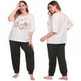 thumbnail image 5 of 2021 Large Size Printing Cartoon Solid Color Casual Pajamas Suit Cotton Home Service, 5 of 10