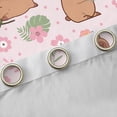 thumbnail image 4 of Erosebridal Cute Capybara Curtains Pack of 2 (42x84 Each) For Teens,Cartoon Flowers Leaves Animal Curtains Blackout For Kids Boy Girls,Ultra Soft Home Decor, 4 of 6