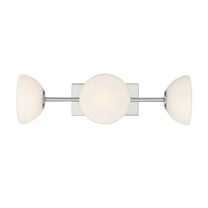 D270H-3B-PN Designers Fountain Zio - 3 Light Bath Vanity In Retro Style-7 Inches Tall and 24 Inches Wide