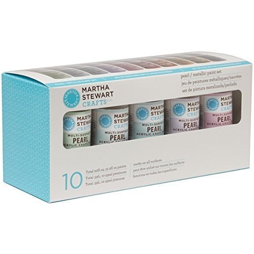PlaidCraft Martha Stewart Pearl & Metallic Acrylic Craft Paint Set10