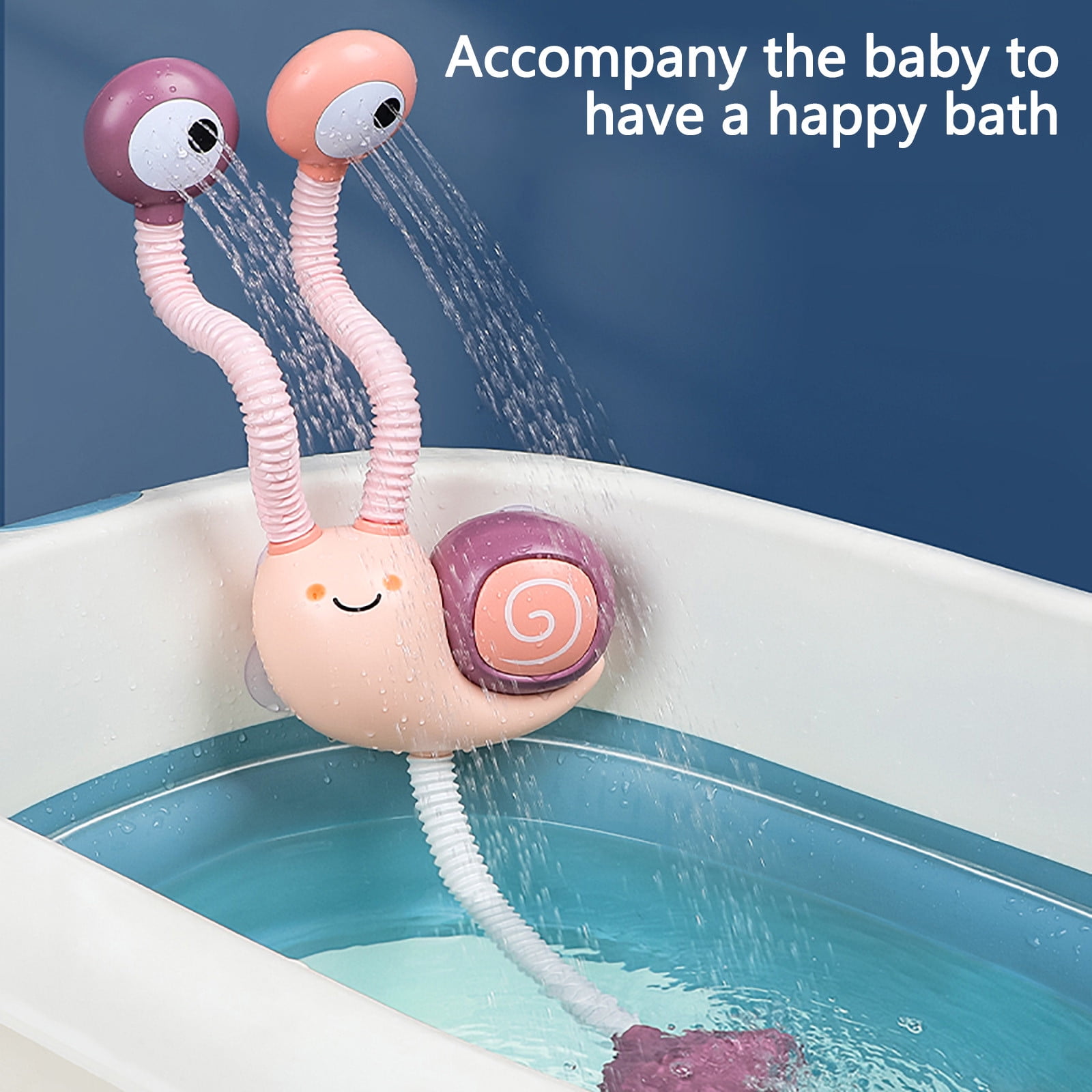Fridja Children's Snail Shower Shower Double Nozzle Electric Shower Baby  Bathroom Water Spray Toy 