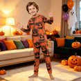 thumbnail image 6 of Halloween Family Matching Pajamas Sets, Halloween Family Loungewear, SpiderWeb Printed Holiday PJS Sleepwear, Halloween Soft Home Relaxing Night Clothes Matching Pjs Set Home Clothes, 6 of 7