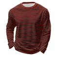thumbnail image 3 of WOYY Boys Striped Long Sleeve Crewneck T Shirt Casual Unisex Pullover T-Shirt, Sizes 3-14, 3 of 5