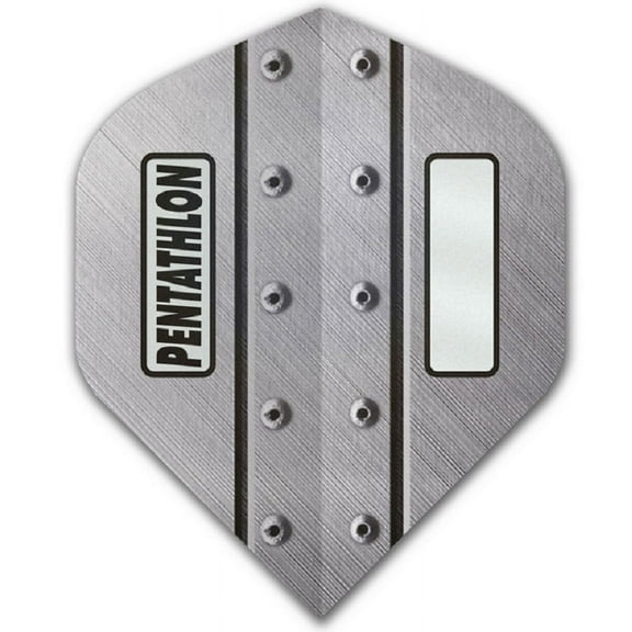 3 Sets (9 Flights) Pentathlon GREY Standard Ex-Tough Dart Flights - 100 Micron