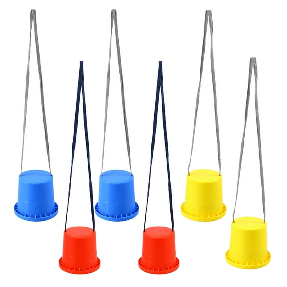 NUOLUX 3 Pairs Jumping Stilts Plastic Kids Walk Stilts Children Outdoor Walker Toy Balance Buckets Fun Gift for  Balance Training