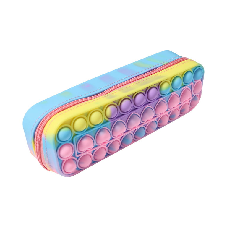 Hirigin Stress Relief Stationery Box Large Capacity Silicone Pencil Case, Size: 8.27*2.56