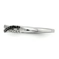 thumbnail image 3 of Sterling Silver Rhodium Plated Back & White Diamond Ring Size 8, 3 of 3