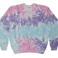 thumbnail image 2 of Tie-Dye Crew Neck Sweatshirt Adult Colortone Men Sizes S to 3XL Unisex Fleece, 2 of 3