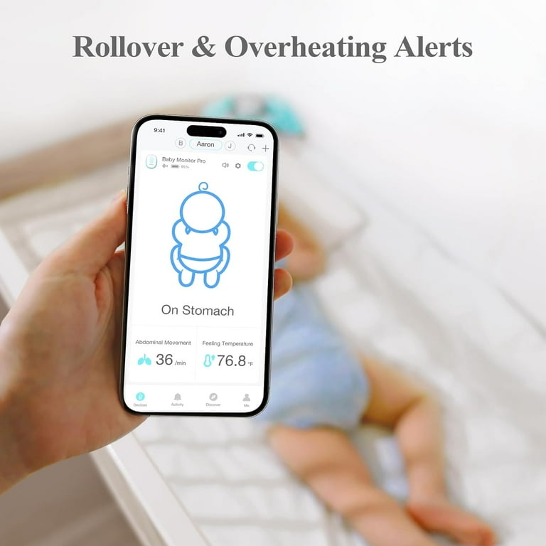 Sense-U Pro Baby Movement Monitor with Arousal Vibration, Audible