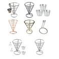 thumbnail image 2 of Billuyoard Soporte para patatas fritas en cono, soporte para patatas fritas, pescado y patatas fritas y aperitivos, soporte para cesta de cono, soporte para Cocina y Comedor Tipo 2 10*14.5 cm Billuyoard JJ20127-01, 2 of 6