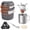 Orange, variant on Rupoun Camping Cookware Set with Folding Stove Lightweight Pot Pan Set, Stainless Steel Cup, Fork & Spoon for Outdoors Cooking, Backpacking & Hiking, Green (7.09 inches / 18 cm)