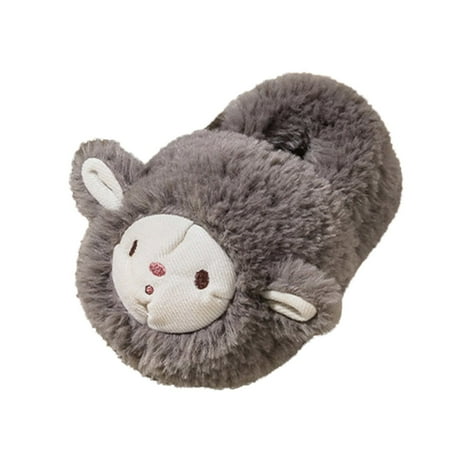 

cngelg Fashion Autumn And Winter Boys And Girls Slippers Flat Soft Comfortable And Warm Cute Cartoon Sheep Shape Bunny Shoes for Toddler Girls Bunny Shoes Girls Plush