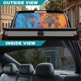 thumbnail image 5 of SEANATIVE Truck Window Graphic Decal Waterproof Perforated Vinyl Stickers UV Protection Car Rear Film Decal for Pickups Trucks, 66.9 x 22.4 Inch, Wolf Tiger Fire Pattern Red Blue, 5 of 7