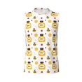 thumbnail image 6 of Lsque Bees and Flowers Print Men's Cotton Blend Sleeveless Muscle Shirts (S-3XL)- Moisture Wicking, Odor Protection, UPF 30+,Small, 6 of 8