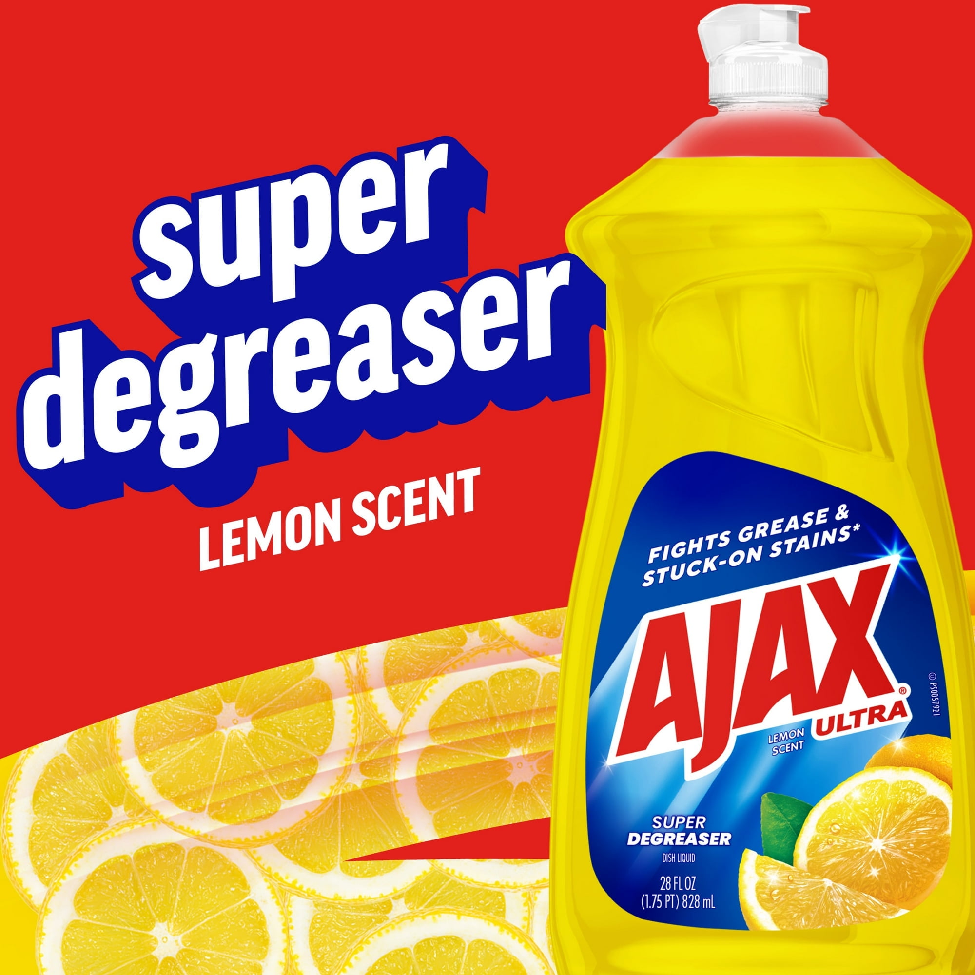 Ajax Ultra Liquid Dish Soap, Lemon Scent, Super Degreaser, 28 Fluid Ounce