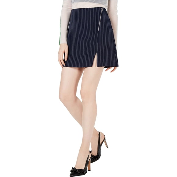 Project 28 Minifalda a rayas para mujer, azul, grande