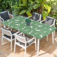 thumbnail image 2 of Green Spring Easter Table Cloths for 5 Foot Rectangle Tables, Cute Bunny Botanical Patio Waterproof Elastic Fitted Tablecloths, Washable Rectangular Table Cover for Camping, 2 of 8