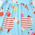 thumbnail image 6 of Girls Dress Summer Ice Cream Prints Dress for Toddler Kids Girls Cartoon Pattern Cotton Short Sleeve Cotton Dress Baby Girl Dress Sky Blue 1 Years-2 Years, 6 of 6