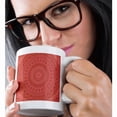 thumbnail image 2 of 3drose, Coral Mandala - Colored Floral Mandala Design, 11oz Mug, 2 of 6