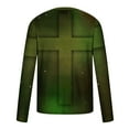 thumbnail image 3 of Cross Printed Tops Mens Funny 3D Print Tees Shirts Long Sleeve Shirt for Men Causal Crew Neck Top Workout Athletics Tee Top, 3 of 4