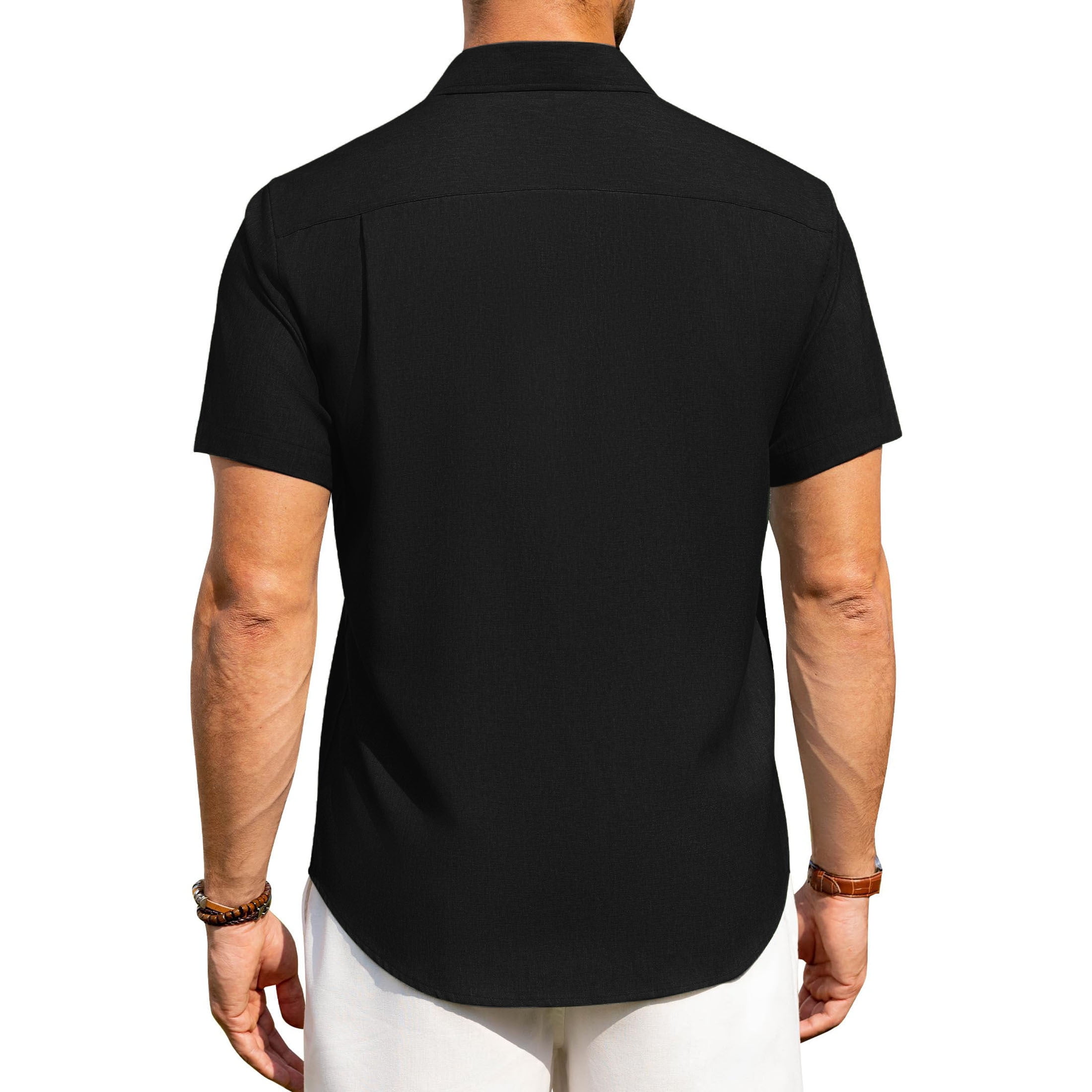 HAOMEILI Mens Casual Button Down Shirts Short Sleeve Singapore | Ubuy