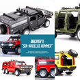 thumbnail image 5 of 1:32 Car Model for Hummer H2 Off-road High Simulation Alloy Car Model Sound And Light Pull Back Door Boy Car Toy For Children Gifts black, 5 of 5