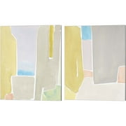 Great Art Now Pastels to the Sea by Rob Delamater 2 Piece Canvas Art Set Each 12W x 15H