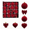thumbnail image 2 of 16 Pcs Velvet Christmas Ornaments Balls 2.36 Inch Flocked Christmas Tree Ball Hanging Ornaments Velvet Xmas Baubles for Xmas Party Wedding Home Decor, 2 of 7