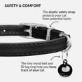 thumbnail image 3 of 1Pack Leather Cat Collar with Bell - Kitten Collar, Small and Big Cat Strap for Boy Cats, Girl Cats, 3 of 6
