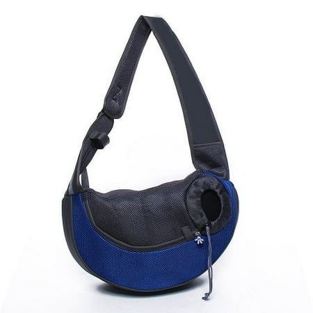 LinYooLi Comfort Pet Dog Carrier Outdoor Travel Handbag Pouch Mesh Oxford Single Shoulder Bag Sling Mesh Travel Tote Shoulder Bag