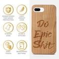 thumbnail image 4 of Case Yard Wooden Case Outside Soft TPU Silicone, Slim Fit Shockproof Wood Protective Phone Cover for Girls Boys Men and Women, Supports Wireless Charging Do Epic Shit Design case for iPhone-8-Plus, 4 of 7