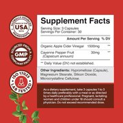 Cleansing Apple Cider Vinegar Capsules - ACV Cleanse and Detox Pills for Gut and Digestive Health with Slimming Cayenne - Extra Strength ACV Capsules for Gut Cleanse Body Detox (30 Servings)