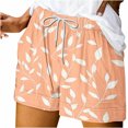 thumbnail image 2 of LEBONYARD Womens Shorts Clearance $5,Women's Shorts with Fun Prints,Women Summer Printed Lace Up Elastic Pocket Casual Shorts Multicolor M, 2 of 5