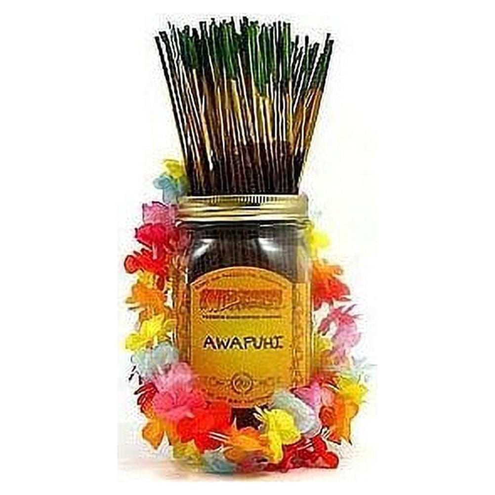 Awapuhi Incense Sticks 100 Pack - Green Floral Peach Melon Jasmine Scent