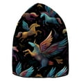 thumbnail image 6 of joogoo Beautiful Unicorns Magic Beanie Hats Cuffed Winter Warm Knit Thick Beanies, 6 of 7