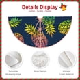 thumbnail image 3 of Balery Abstract Bright Pineapple Fruit Retro Printed Christmas Tree Skirt , Merry Christmas Party Christmas Tree Decoration,Adjustable Tree Skirt-30", 3 of 6