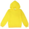 thumbnail image 2 of Garbnen Cute Hoodies for Girls Yellow Flannel Sweatshirt with Hood Long Sleeve Fall Winter Sweaters for Teens with Pocket 13-14 Years, 2 of 3