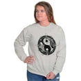 thumbnail image 3 of Koi Fish Ying Yang Balance Symbolic Unisex Plus Fleece Graphic Sweatshirt Brisco Brands 3X, 3 of 5