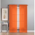 thumbnail image 1 of Interior Trends 2 Piece Fully Stitched Sheer Voile Window Panel Curtain Drape Set (63 Long Orange), 1 of 1