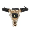 thumbnail image 5 of XIEULQP Resin Long Horn Cow Skull Wall Plaque - Christmas Art Crafts Ornaments, Cow Bull Skull Decor, Resin Skull Sculpture Wall Hanging Art for Home Decor and Western Themed Rooms, 5 of 9