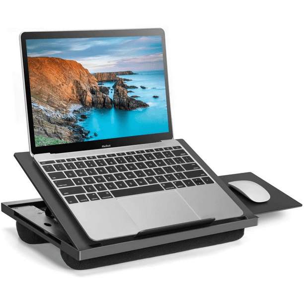 Adjustable Lap Desk - with 6 Adjustable Angles, Detachable Mouse Pad ...