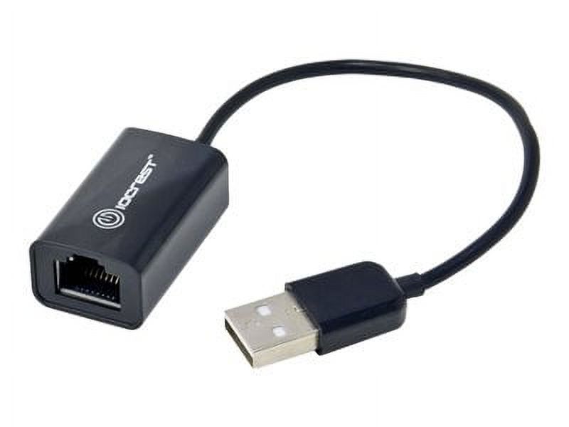 IOCrest USB 2.0 10/100Mbps LAN Ethernet RJ45 Adapter Connector Black - image 4 of 6