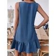 thumbnail image 5 of Women'S Dress Sleeveless Ruffle Short Dresses Cute Summer Tank Dress Blue S, 5 of 10