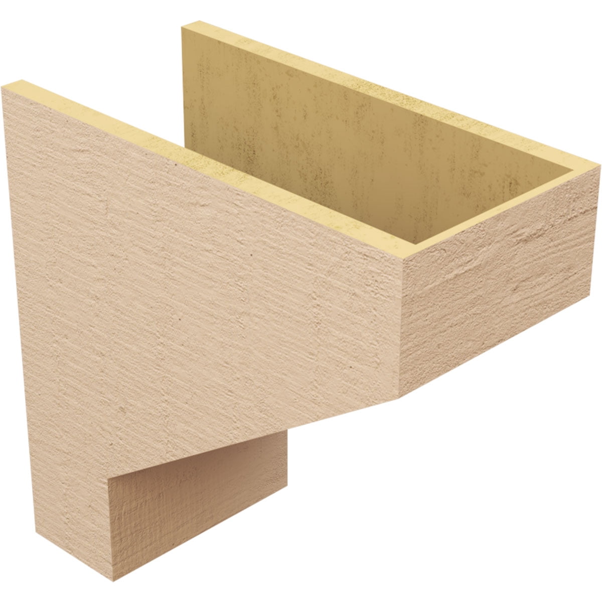 10"W x 20"D x 20"H Classic Clemmons Rough Cedar Woodgrain TimberThane Corbel, Primed Tan